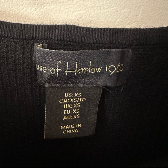 House of Harlow 1960 Black Ribbed Mini Dress - Picture 5 of 10